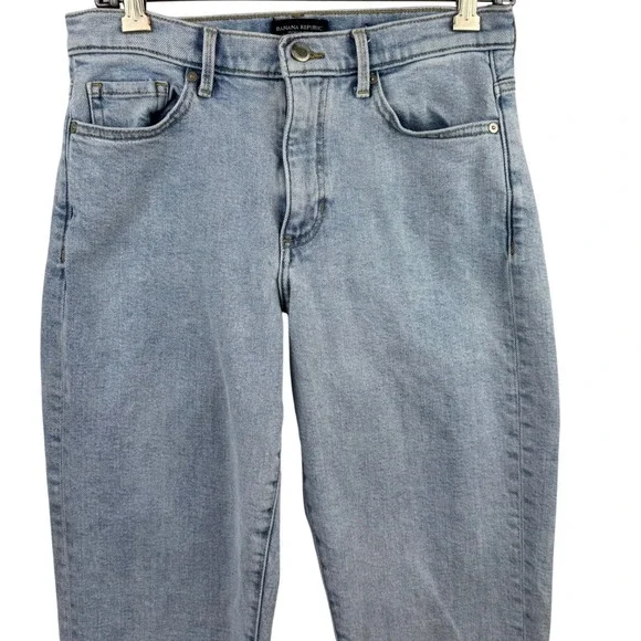 Banana Republic‎ Jeans Womens Size 27 Mid Rise Straight Leg Light Wash Denim - Picture 3 of 11